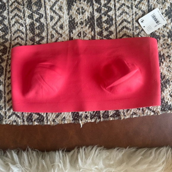 New Free People Nina Bandeau Bra Electric peach Size Small Bralette NWT - Picture 7 of 12